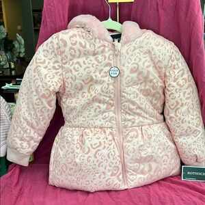 Rothschild Pink Leopard Print Puffer Jacket sold